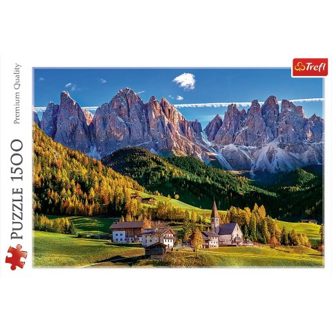 Puzzle - 1500 - Dolina Val di Funes, Dolomity, Włochy Trefl 26163 Trefl Puzzle