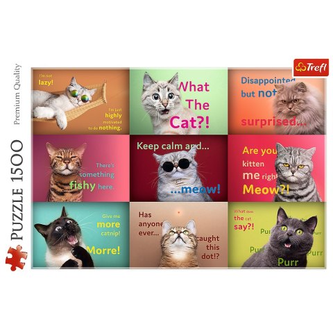 Puzzle 1500 Zabawne Kocie Portrety Trefl 26212 Trefl Puzzle