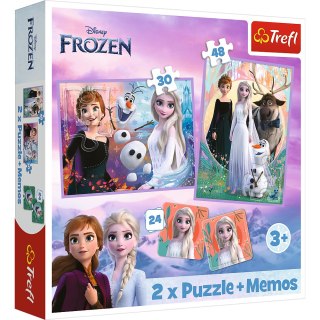Puzzle - 2w1+memos - Księżniczki w swojej krainie - Disney Frozen 2 trefl 93335 Trefl Puzzle