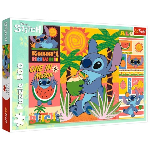Puzzle - 500 - Wakacje ze Stichem Disney Lilo&Stitch Trefl 37483 Trefl Puzzle