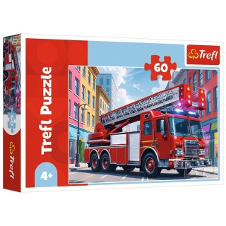 Puzzle 60 - Wóz strażacki Trefl
