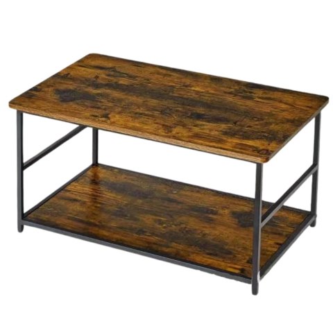 Zestaw Stolików Kawowych 2w1 Vintage Drewno Rustykalne 123x60x51cm LEAN