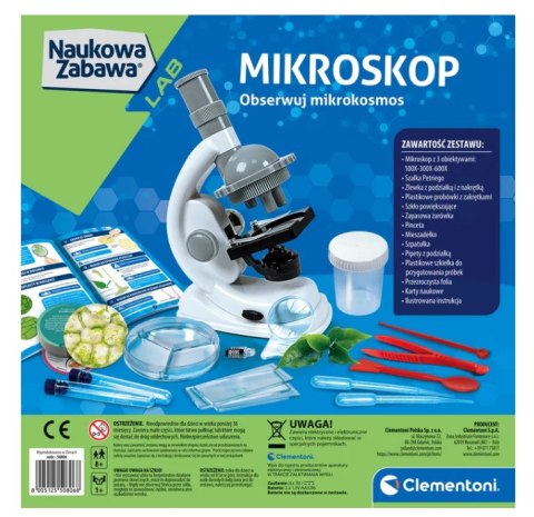 Clementoni Naukowa zabawa. Doświadczenia z mikroskopem 50806 Clementoni