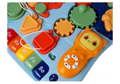 Interaktywny Pchacz Chodzik Stoliczek Panel Świeci Gra Telefon LEAN Toys