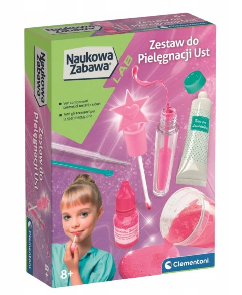 Naukowa Zabawa Zestaw Kosmetyczny Balsam i Błyszczyk do Ust Język Polski Clementoni 50253 Clementoni