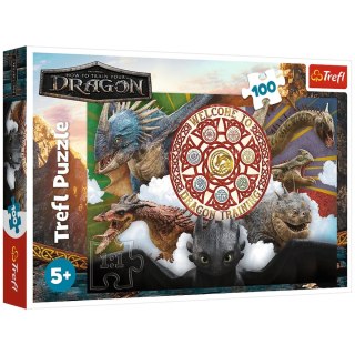 Puzzle 100 - Smoki w akcji - Trefl 16524 Trefl Puzzle