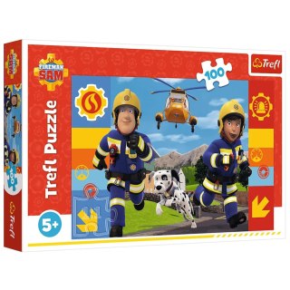 Puzzle 100 - Zawsze pomocny Strażak Sam Trefl 16518 Trefl Puzzle