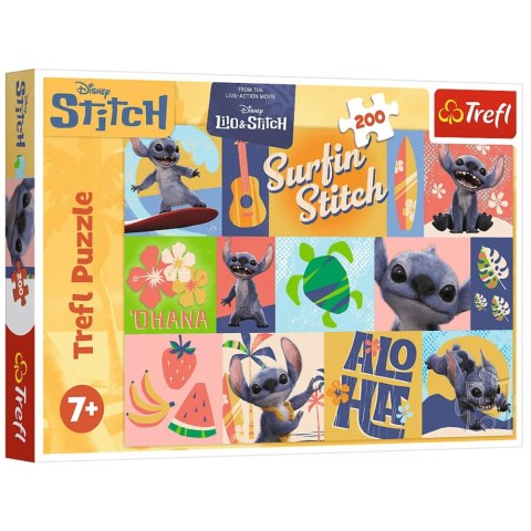 Puzzle 200 - Hawajskie przygody - Disney Stitch Trefl 13331 Trefl Puzzle