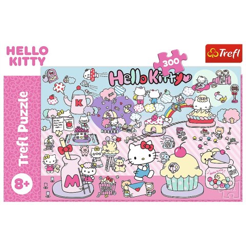 Puzzle - 300 - Poznaj Świat Hello Kitty - Hello Kitty Trefl 23031 Trefl Puzzle