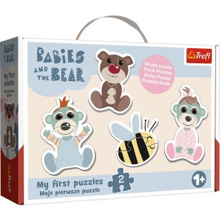 Puzzle - Baby Classic - Przyjacielskie Bobaski -Bobaski i Miś Trefl 36139 Trefl Puzzle