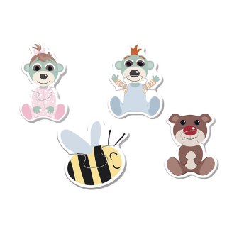 Puzzle - Baby Classic - Przyjacielskie Bobaski -Bobaski i Miś Trefl 36139 Trefl Puzzle