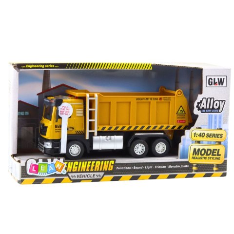 Samochód Budowlany Ciężarówka Wywrotka Żółta LEAN Toys