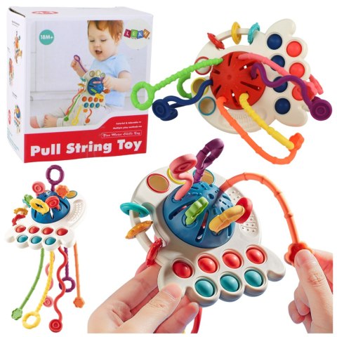 Zabawka Sensoryczna Gryzak Dla Niemowląt Kolorowa Edukacyjna LEAN Toys