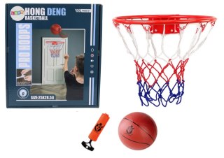 Zestaw Do Gry w Koszykówkę Obręcz Piłka Pompka LEAN Toys