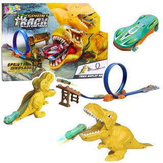 Zestaw Samochodowy Tor Katapulta Wyrzutnia Dinozaur LEAN Toys