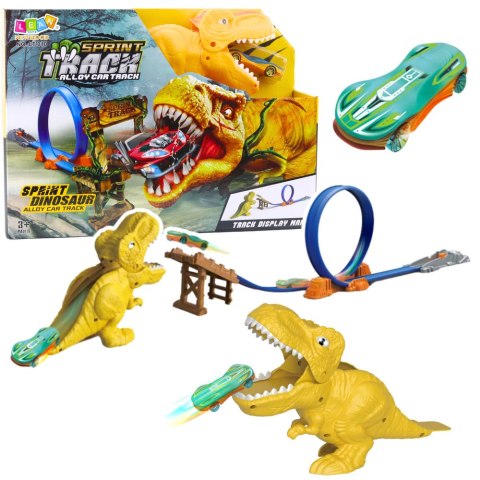 Zestaw Samochodowy Tor Katapulta Wyrzutnia Dinozaur LEAN Toys