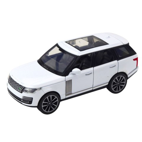 Auto Range Rover Metalowe Suv Białe 1:32 Światła Dźwięki LEAN Toys