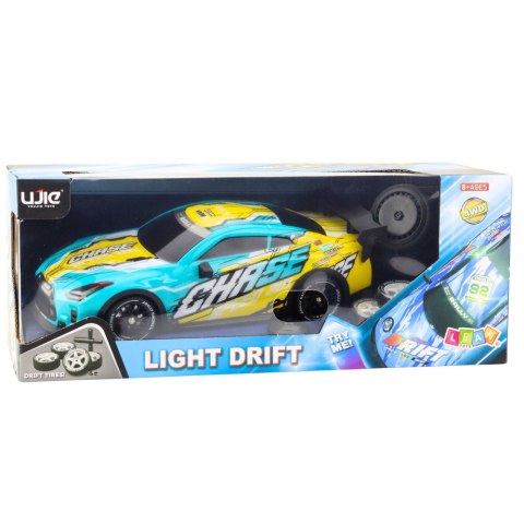 Auto Sportowe Zdalnie Sterowane RC Podświetlana Karoseria Drift Turkusowe LEAN Toys