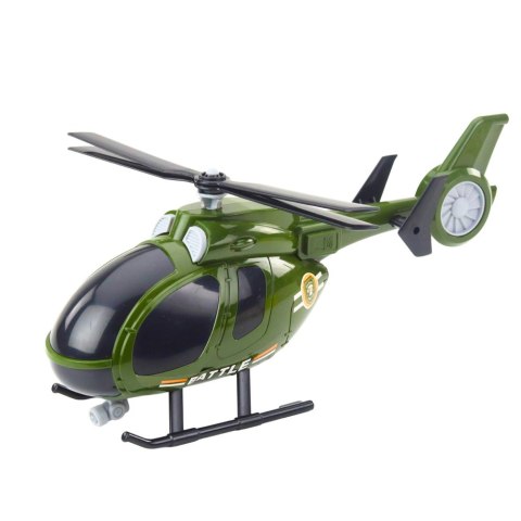 Ciężarówka Laweta Militarna Wojskowa Czołg Helikopter Światła Dźwięki LEAN Toys