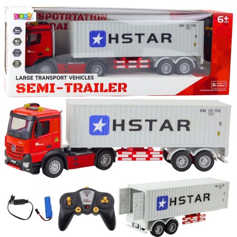 Ciężarówka z Kontenerem Zdalnie Sterowana RC 6CH Kąt Skrętu 270° LEAN Toys