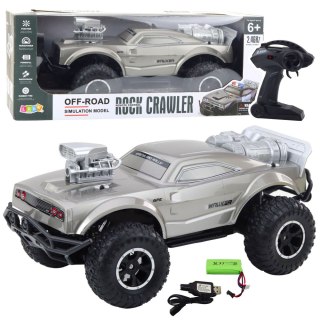 Duży Samochód Terenowo-Sportowy Zdalnie Sterowany RC Srebrny 1:8 LEAN Toys