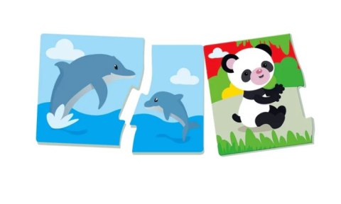 Gra edukacyjna Puzzle Mamy i Dzieci Język Polski Zwierzęta Uczę się Bawiąc Clementoni 50763 Clementoni