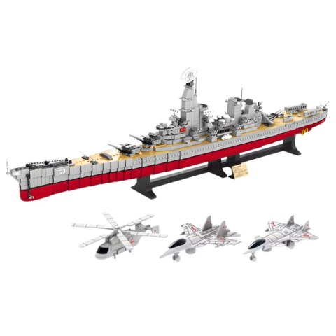 Klocki Konstrukcyjne Duży Lotniskowiec Wojenny 3216 el. LEAN Toys