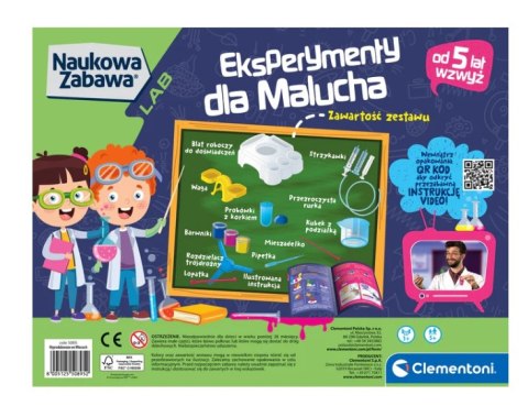 Naukowa Zabawa Eksperymenty Dla Malucha Język Polski Clementoni 50895 Clementoni