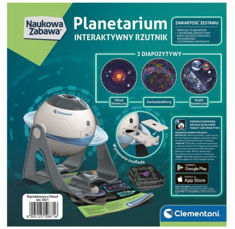 Naukowa Zabawa Interaktywny Rzutnik Planetarium Naukowa Zabawa Clementoni 50871 Clementoni