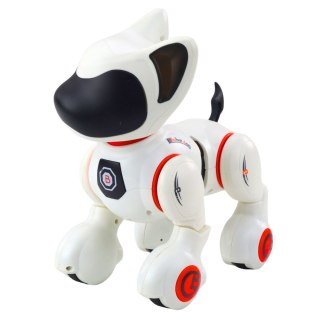 Piesek Interaktywny Robot Pies Pilot Światło Dźwięk Biały Pomarańczowy LEAN Toys
