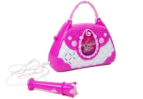 Przenośne Karaoke w Torebce Różowe Mikrofon USB LEAN Toys