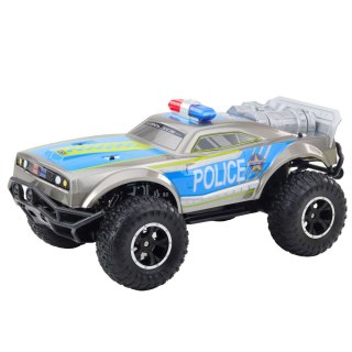 Samochód Policyjny Terenowy Zdalnie Sterowany RC 1:8 Srebrny LEAN Toys
