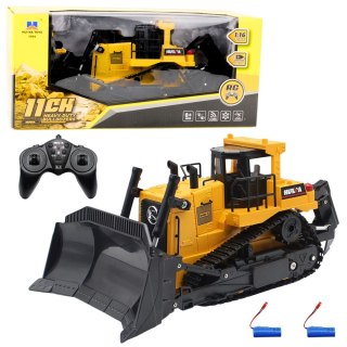 Spychacz Buldożer Samochód Budowlany Zdalnie Sterowany 1:16 R/C Żółty HUINA