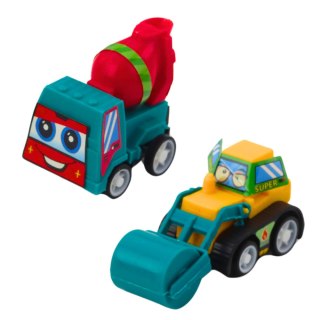 Zestaw Mini Autka Budowlane Z Napędem W Torebce 6szt. LEAN TOYS