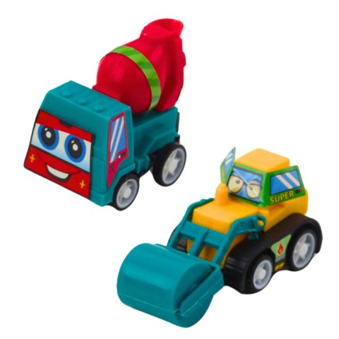 Zestaw Mini Autka Budowlane Z Napędem W Torebce 6szt. LEAN TOYS