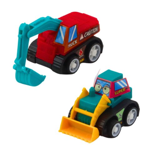 Zestaw Mini Autka Budowlane Z Napędem W Torebce 6szt. LEAN TOYS
