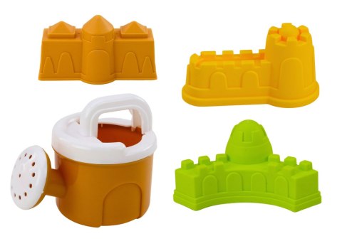 Zestaw Zabawek Do Piasku Młynek Foremki Zamki Konewka Różowy LEAN Toys