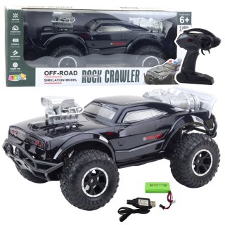 Duży Samochód Terenowo-Sportowy Zdalnie Sterowany RC Czarny 1:8 LEAN Toys