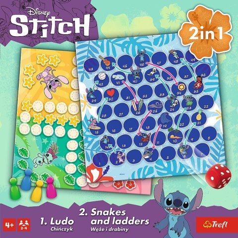 Gra klasyczna Lilo & Stitch 2w1 Chińczyk Węże i drabiny Trefl 02656 Trefl Gry