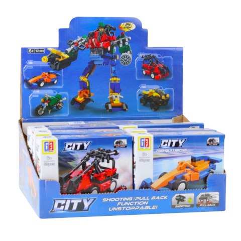 Klocki Konstrukcyjne 2w1 Pojazd Robot Mini Zestaw 42-65 el. Mix LEAN TOYS