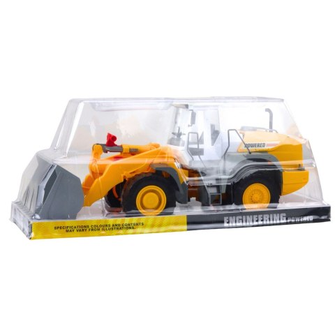 Koparka Pojazd Budowlany Duża Ruchoma Łyżka Szaro-Żółta LEAN Toys