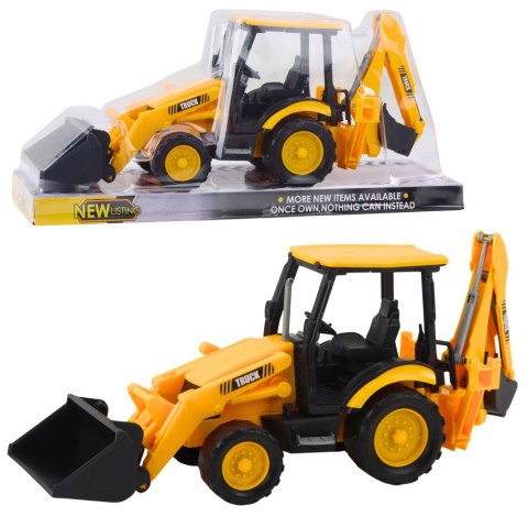 Koparka z Dwoma Łyżkami Ruchomy Pojazd Budowlany Żółta LEAN Toys