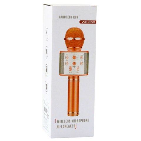 Mikrofon Bezprzewodowy Karaoke Z Głośnikiem Bluetooth Różowy LEAN Toys