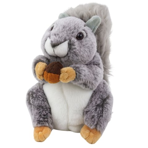 Pluszowa Maskotka Przytulanka Wiewiórka Z Orzeszkiem Szara 22cm LEAN Toys
