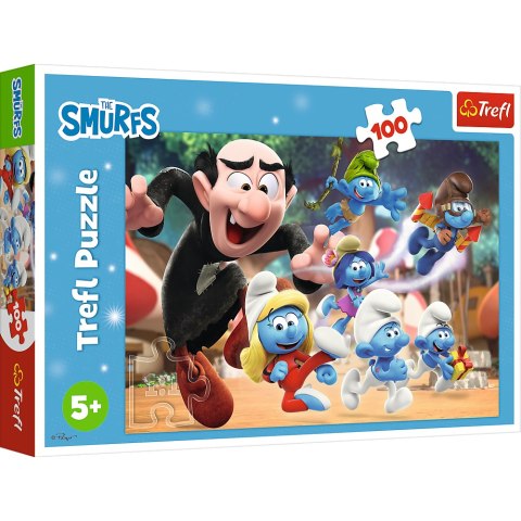 Puzzle - 100 - Nauki Papy Smerfa - Smerfy - Trefl 16481 Trefl Puzzle
