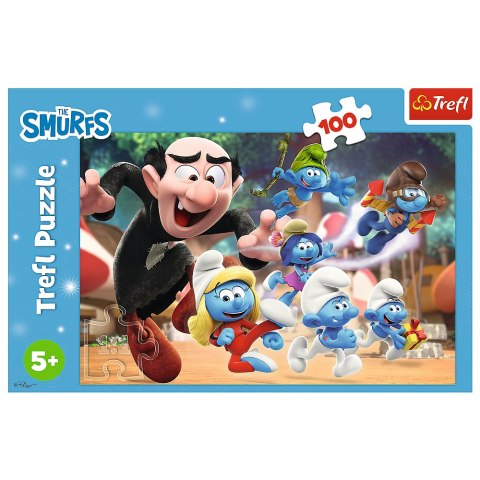 Puzzle - 100 - Nauki Papy Smerfa - Smerfy - Trefl 16481 Trefl Puzzle