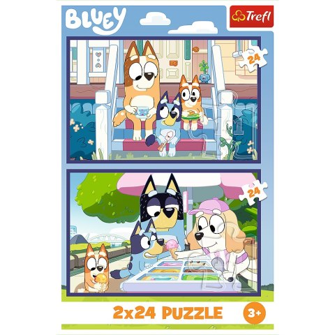 Puzzle - 2x24 - Zabawna Bluey - Trefl 34446 Trefl Puzzle