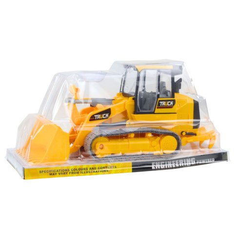 Spychacz Gąsienicowy Pojazd Budowlany Ruchoma Łyżka Żółty LEAN Toys