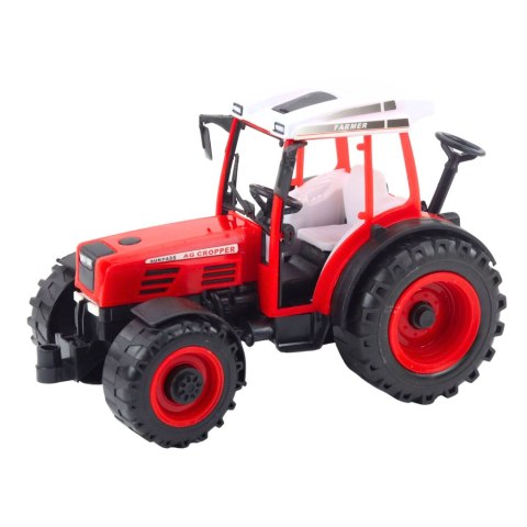 Traktor Pojazd Rolniczy Farmerski Z Siewnikiem Czerwony LEAN Toys