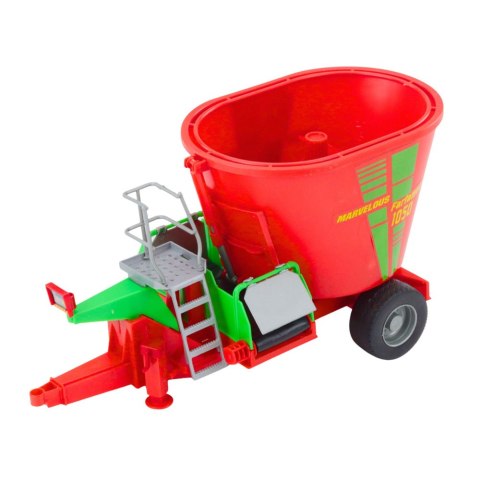 Traktor Rolniczy Farmerski Z Przyczepą Mieszalnik Paszy Zielony LEAN Toys